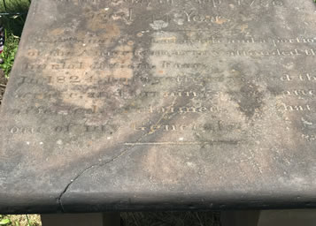 Bottom Half of Enoch Poor Grave Marker
